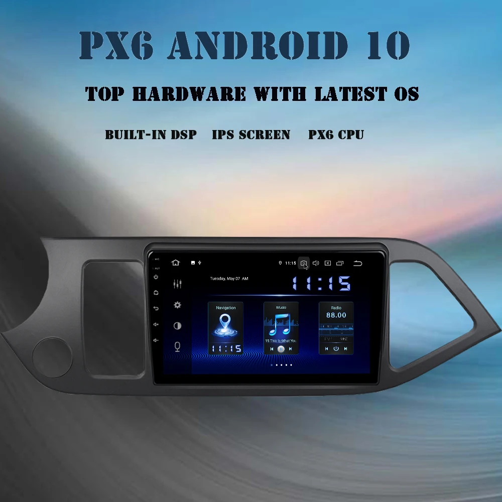 9 &quotAndroid 10 0 автомобильный мультимедийный плеер для Kia Morning 2011 2012 2013 2014 2015 радио DSP