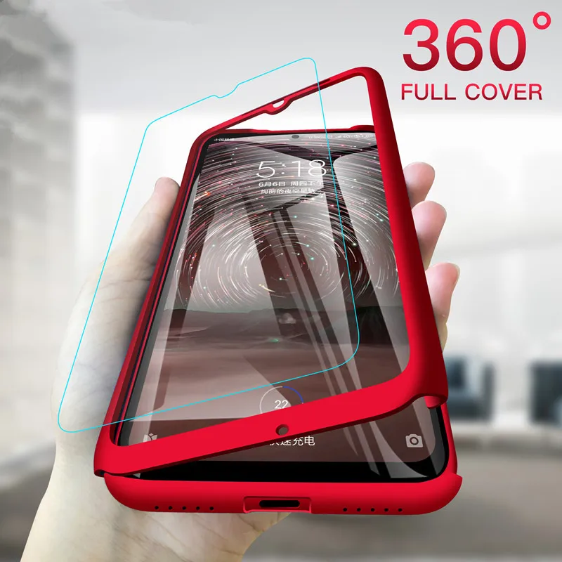 Чехол для Oppo Realme A92 A31 A9 A5 A52 A72 A8 C1 5 C3 5I C11 C2 A1K A11X A3S 360 со стеклянной пленкой 2020 |