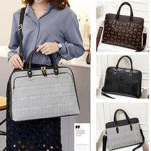 Для женщин кожа Портфели сумка Бизнес компьютер Курьерские сумки Офисные Сумки 13 14 дюймов Сумка для ноутбука сумка для путешествий для женщин