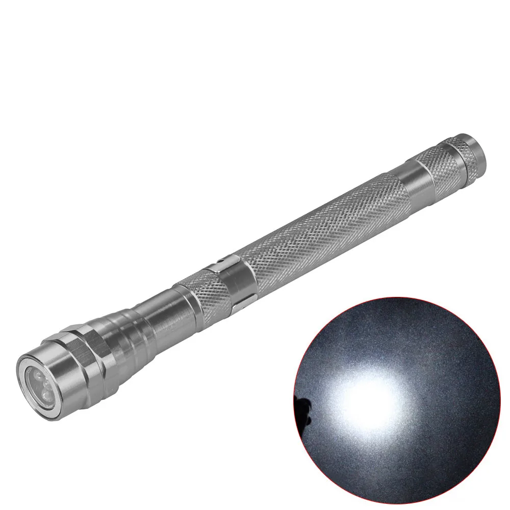 Многофункциональный гибкий фонарик, телескопический, 3 светодиодный, магнитный светильник, ручка, флэш-светильник, тонкие инструменты для ремонта автомобиля, светильник - Испускаемый цвет: SL