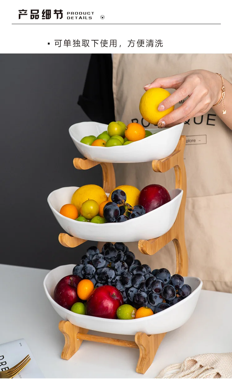 3-tier fruit bowl candy bowl Snack 