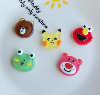 

Kawaii Cartoon Sesame street Little bear Resin Cabochon Flat back Resin for Hair bow DIY Scrapbooking Decoration Accessories