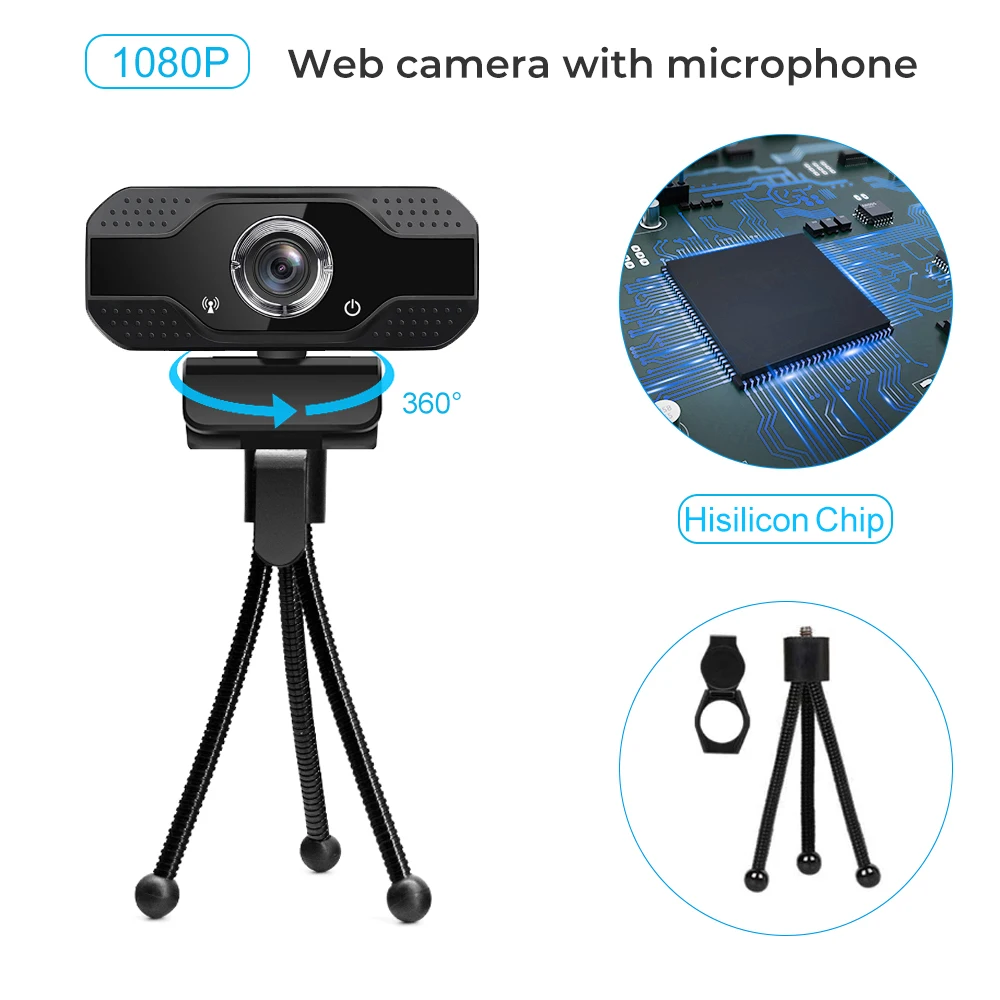 2k Webcam Full Hd Web Camera With Microphone 360 Rotation Pc Webcam For Computer Meeting Video Work 1080p Usb Camera Webcams Aliexpress