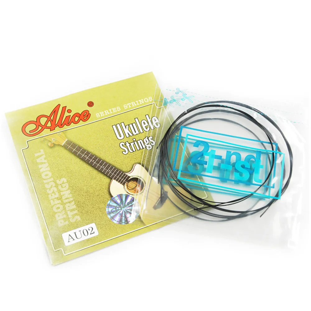 

Ukulele Strings Black Nylon Or Clear Nylon ALICE Professional Uku 4 Strings Uke Light String encordoamento 10