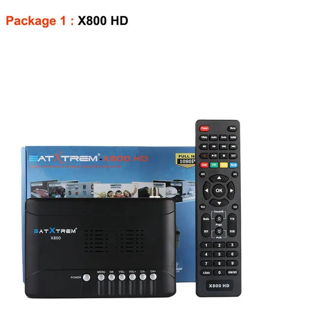 only box Satxtrem X800s HD ТВ ресивер DVB S2 Full HD 1080P USB WiFi с Cccam рецептором Цифровое ТВ Azamerica 4K спутниковый ресивер - Цвет: only box