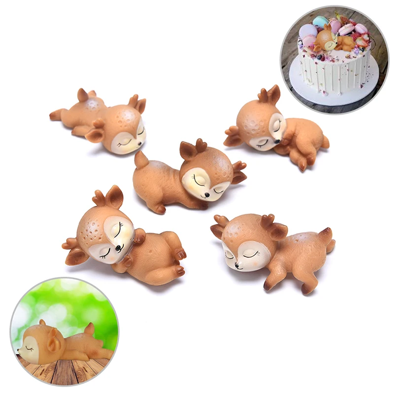 1pc Creative 3D Fawns Christmas Candle Soap Making Animal Clay Cake Decor Tools Mastic Sika Deer Chocolate Ornament PVC | Дом и сад