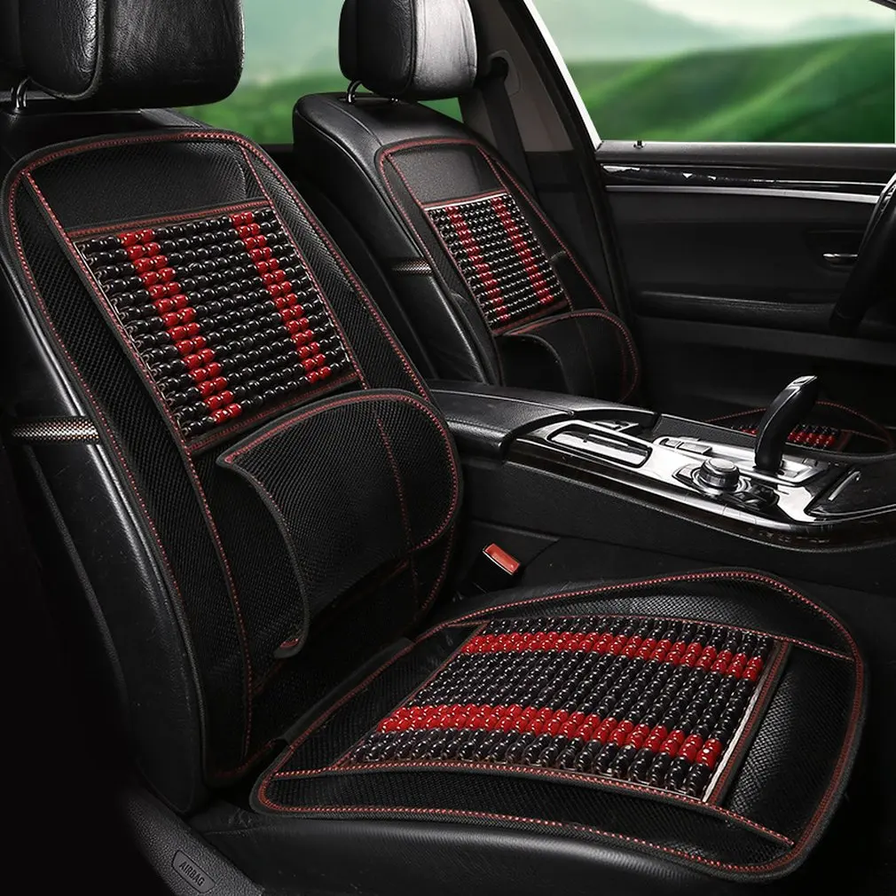 

5727 Universal Massage Wood Beads Car Seat Cover Summer Cooling Cushion Mesh Mat