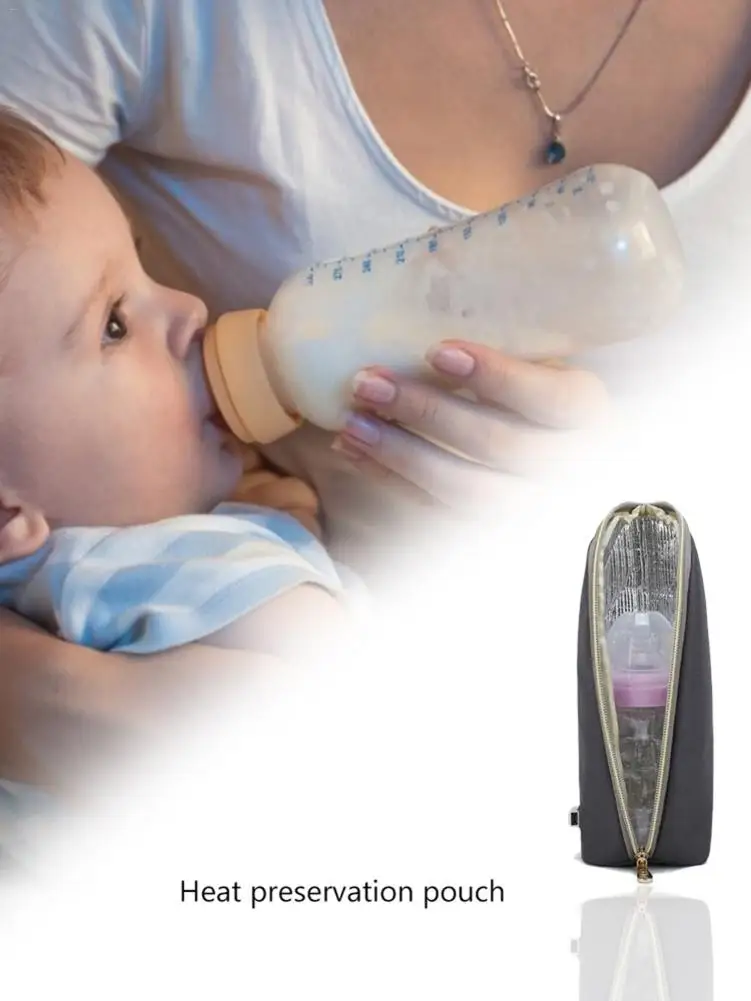 Baby Bottle Warmer USB Constant Temperature Portable Heating Milk Bottle Bag Baby Supplies Winter Insulated Bottle Bag