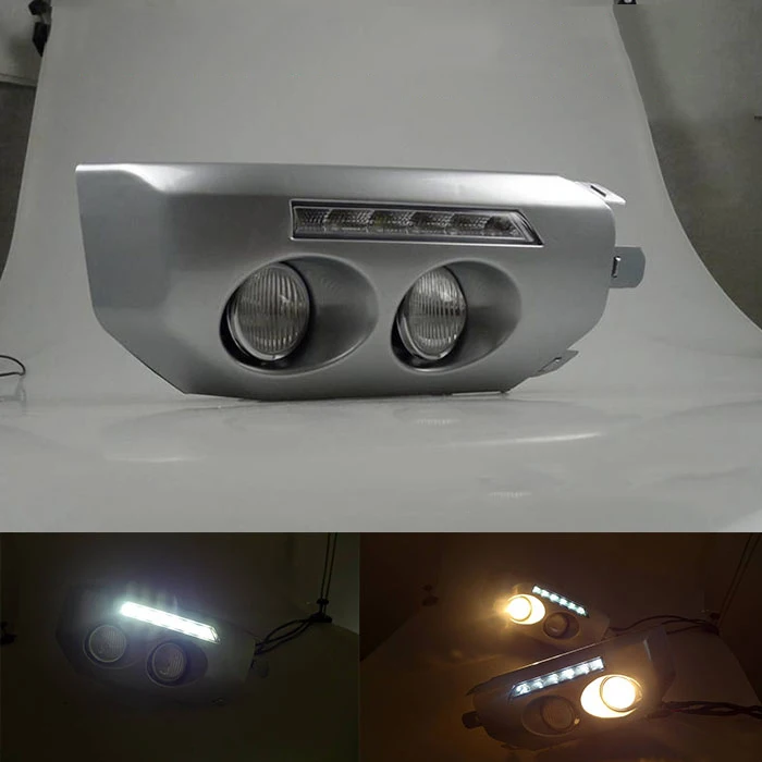 Case para Toyota Quadro da Lâmpada Estilo do Carro Luz de Circulação Frete Grátis! Led Drl Diurna fj Cruiser Nevoeiro Luz 12 v 6000k 4 High Quality drl daytime running