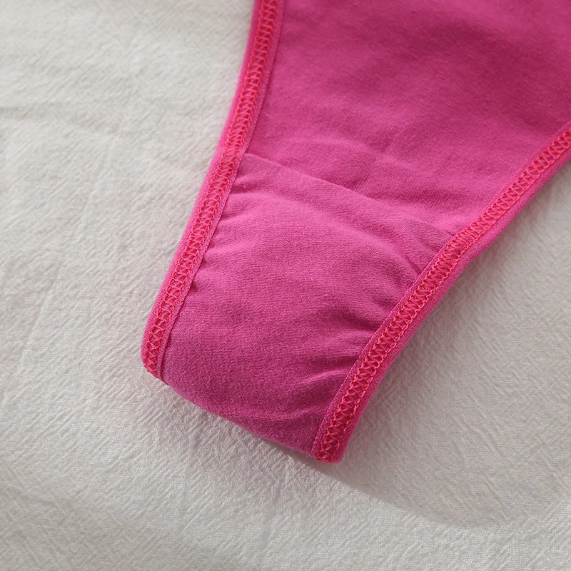 BANNIROU 3 Pcs Panties Woman Thongs Cotton Underwear For Women Female Sexy T-back G-string Colorful Underpants Ladies Intimates