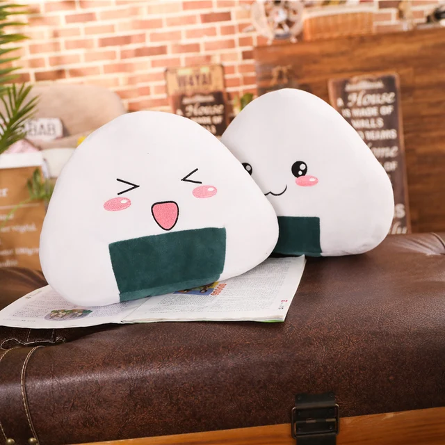 30~50cm Cute Japan Seaweed Sushi Plush Toy Emotional Stuffed White Rice Roll Food Pillow Snack Cushion Decor Kids Gift 3