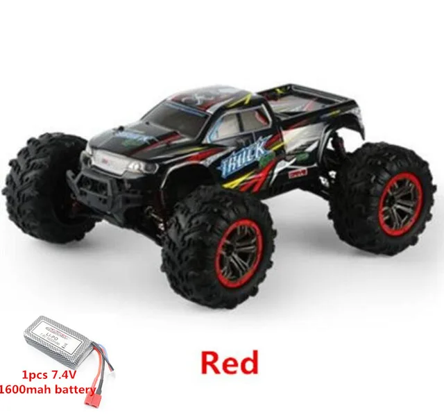 Высокая скорость 50 км/ч 4WD 2,4 ГГц пульт дистанционного управления Радиоуправляемый автомобиль 9125 2,4 г 1:10 4WD двойной мотор радио управление led Внедорожный гоночный автомобиль модель - Цвет: Red 1 battery