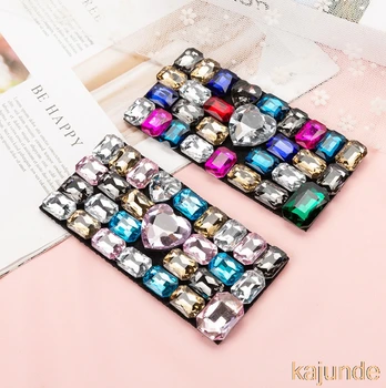 

20pcs Multi-color Rhinestone shoes Connectors /Buckle for DIY flip-flops shoes or hair Embellishment accessories