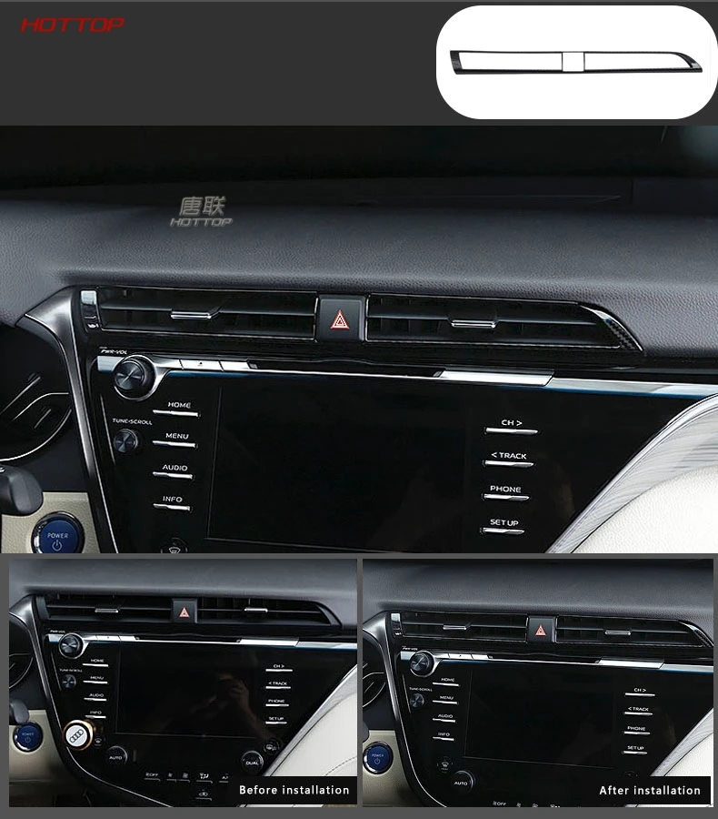 Крышка ручки рулевого колеса для Toyota Camry внутренняя Текстура углерода покрытие автомобиля SUV Стайлинг украшение B модель