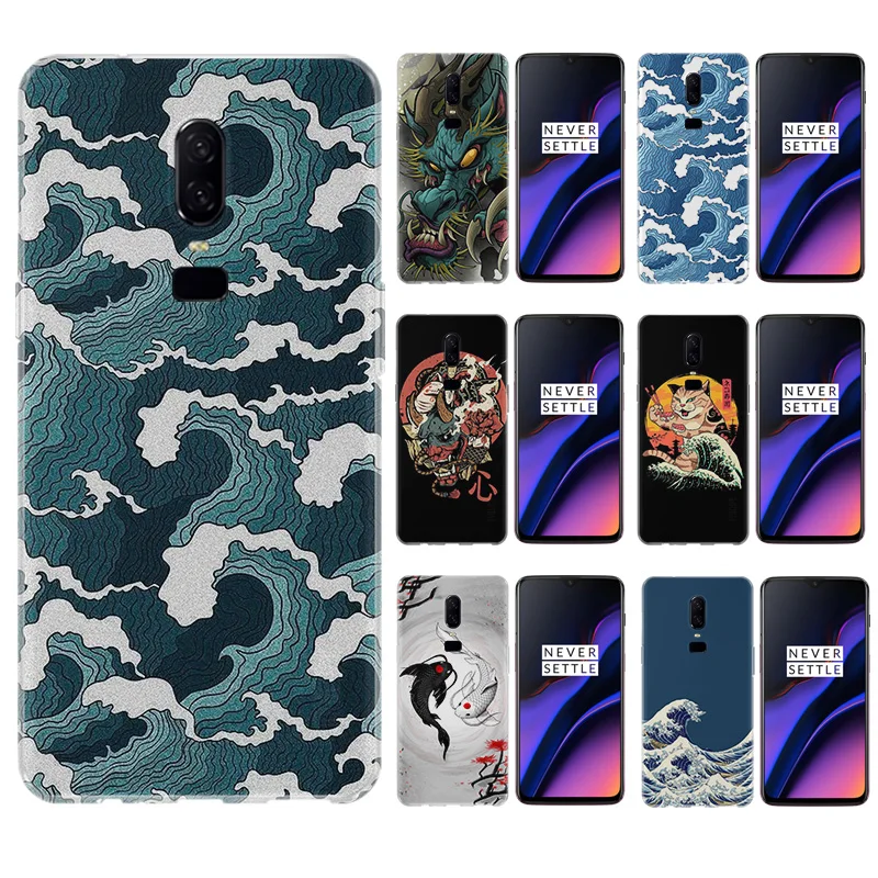 Чехол-накладка для OnePlus Nord силиконовый с распылителем волн в японском стиле One Plus 3