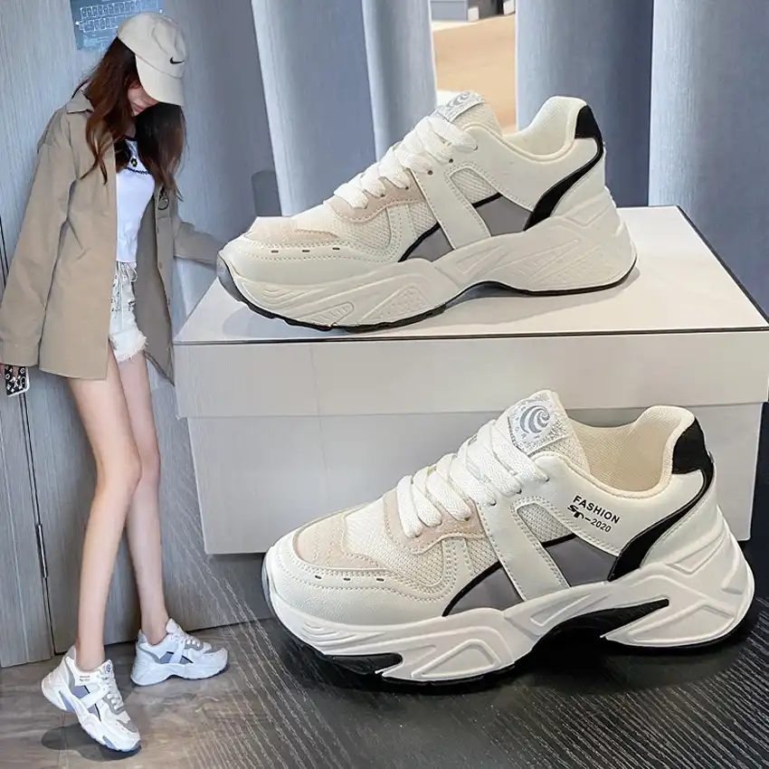 Baskets Blanches A Plateforme Vulcanisee Pour Femmes Chaussures De Printemps Decontractees Nouvelle Mode Confortables Aliexpress