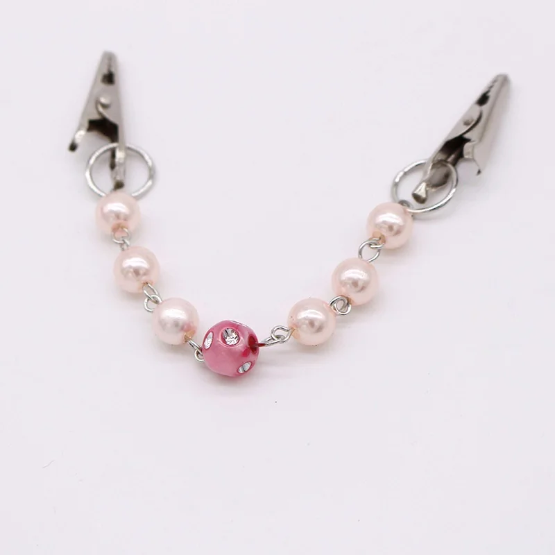 

Pearl Decorative Clip Cardigan Sweater Shawl Brooch Shirt Tie Metal Pin Clips with Alligator Holder Garment Accessories Jewelry