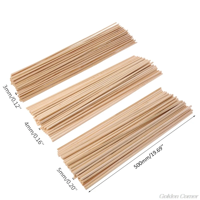 50Pcs Wooden Plants Grow Support Bamboo Sticks Garden Flower Support Cane DIY Building Model Materials D02 20