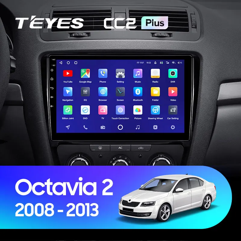 TEYES CC2L и CC2 Plus Штатная магнитола For Шкода Октавия 2 Skoda Octavia A5 2008 2013 Android до 8 ЯДЕР 6 +