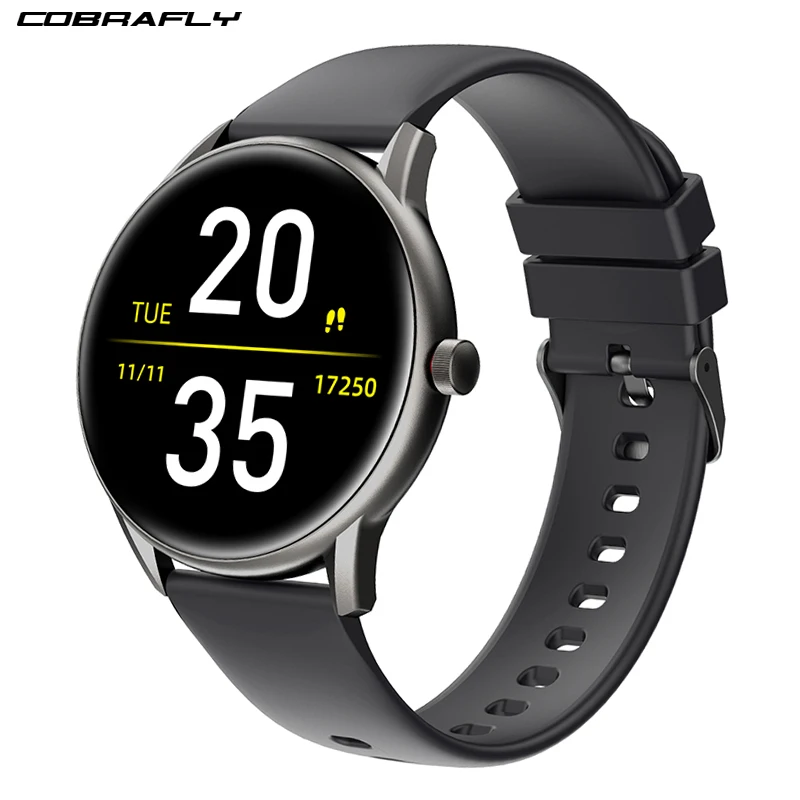 COBRAFLY KW06pro 2021 smart watch ladies IP68 waterproof long time standby 1.28 full arc face screen 24 hours heart rate monitor |