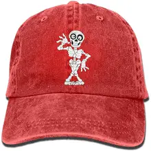 На Хэллоуин наволочки со скелетом для взрослых, сделанные из джинсовой и спорта на открытом воздухе шляпа Регулируемый Бейсбол Кепки