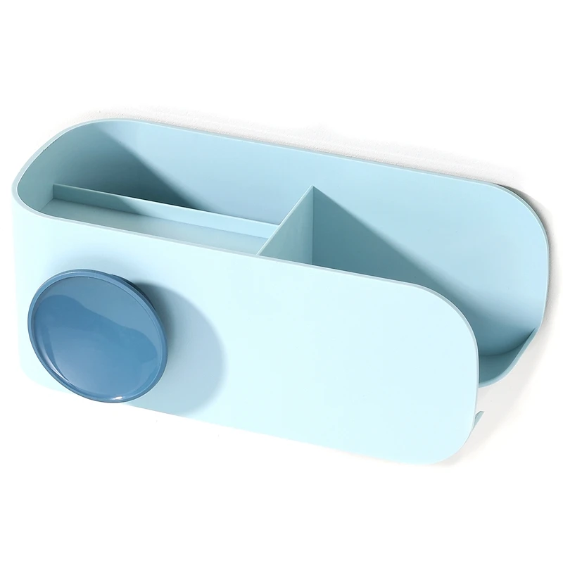Punch-Free Hair Dryer Rack Wall-Mounted Hair Drier Plastic Storage Holder Bathroom Hanger Shelf For Home Hotel Dormitory - Цвет: Blue