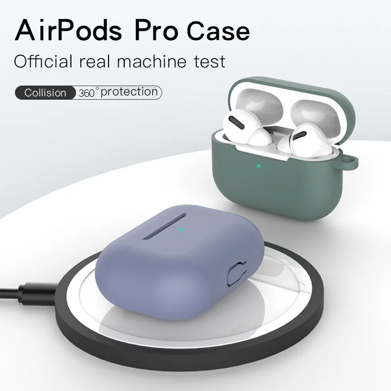 Противоударный силиконовый чехол для Apple Airpods pro TWS blutooth, мягкий чехол для наушников Air pods pro 3, защитный чехол для гарнитуры с крючком