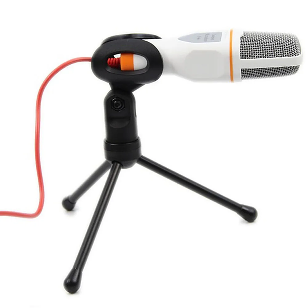 USB настольный микрофон Studio Reing динамический микрофон с регулируемым металлическим штативом подставка держатель для общения SKYPE - Цвет: Белый