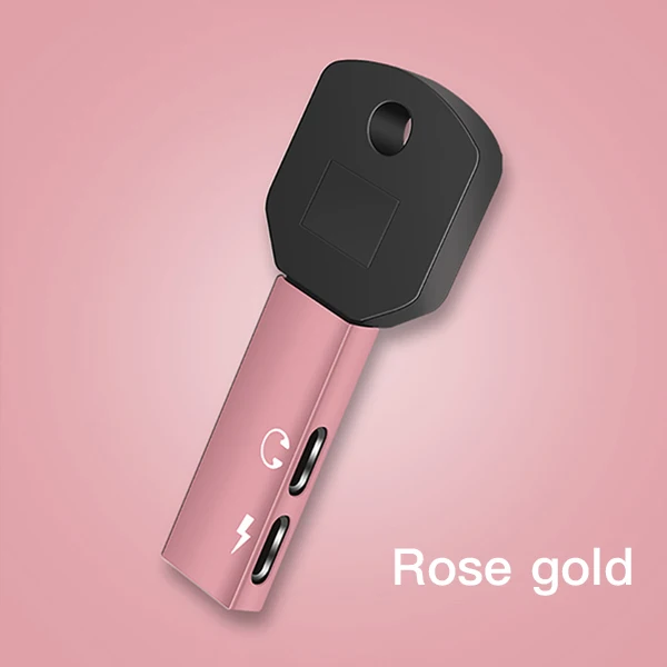 Rose Gold ACCEZZ для Apple iPhone адаптер для Apple iPhone 7 8 Plus XR XS двойной разветвитель освещения зарядный разъем адаптер для мобильного телефона - Цвет: Rose Gold