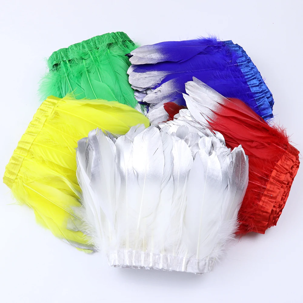 Goose Feathers 15-20cm 1Meter/lot For Party Dresses Decoration Craft