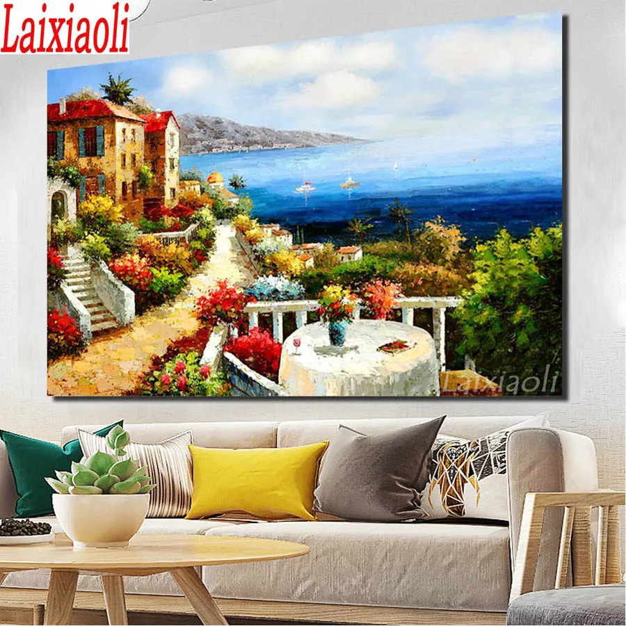 5D Full Diamond Painting on Clearance Lady In Garden Landscape DIY