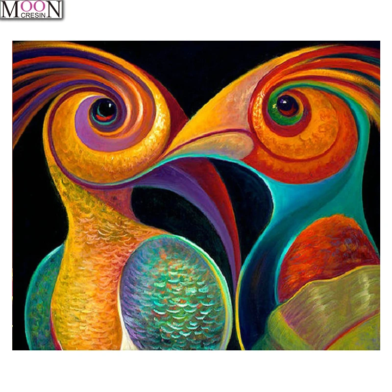 

Diy Diamond Painting Two Brid Diamond Embroidery Mosaic Picture Of Rhinestones,Cross-stitch Full Square&Round Painting