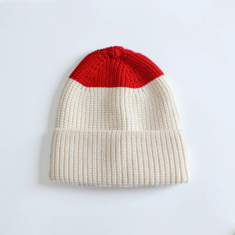 Лоскутная детская шапка, зимняя детская шапочка, теплая уличная шапка для мальчиков, зимняя шапка для детей, Skullies - Цвет: white