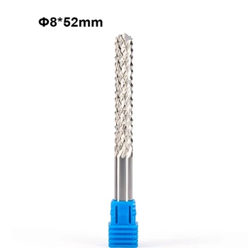 

2pcs SHK 8mm CEL 52mm Carbide Tungsten Corn Cutter cutting PCB milling bits end mill CNC router bits for Engraving machine
