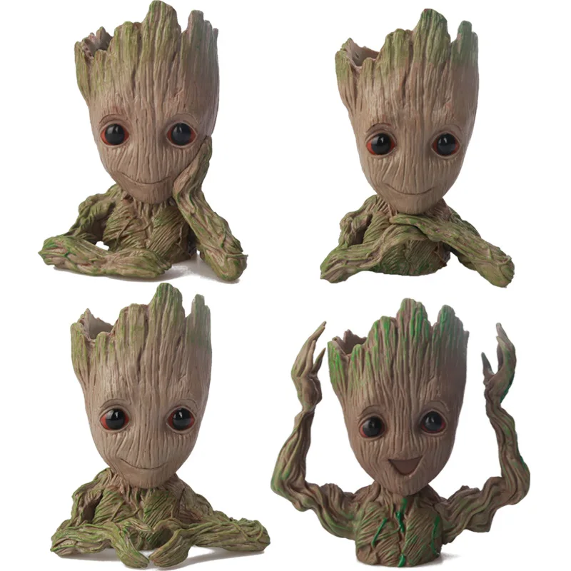 Стражи GALAXY Groot дерево цветочный горшок вазы детские фигурки милые модели