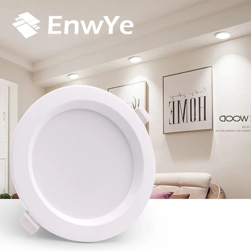 EnwYe LED Downlight Ceiling Light Warm White/Cold White 5W 7W 12W 18W No Strobe AC ​​220V | Лампы и освещение