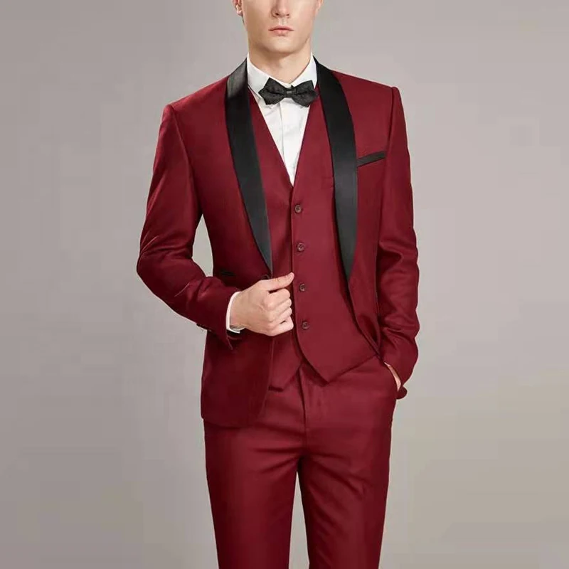 

tailor made suit European style Custom Made Mens Suit Wedding PartyGroom Customized Wedding Tuxedos 3pcs suits
