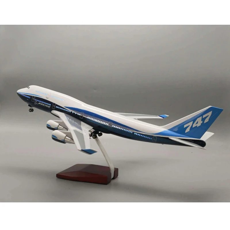 1:150 Boeing самолет B747-400 47 см модель самолета Международная авиационная Модель W свет с колесом литая Смола самолет