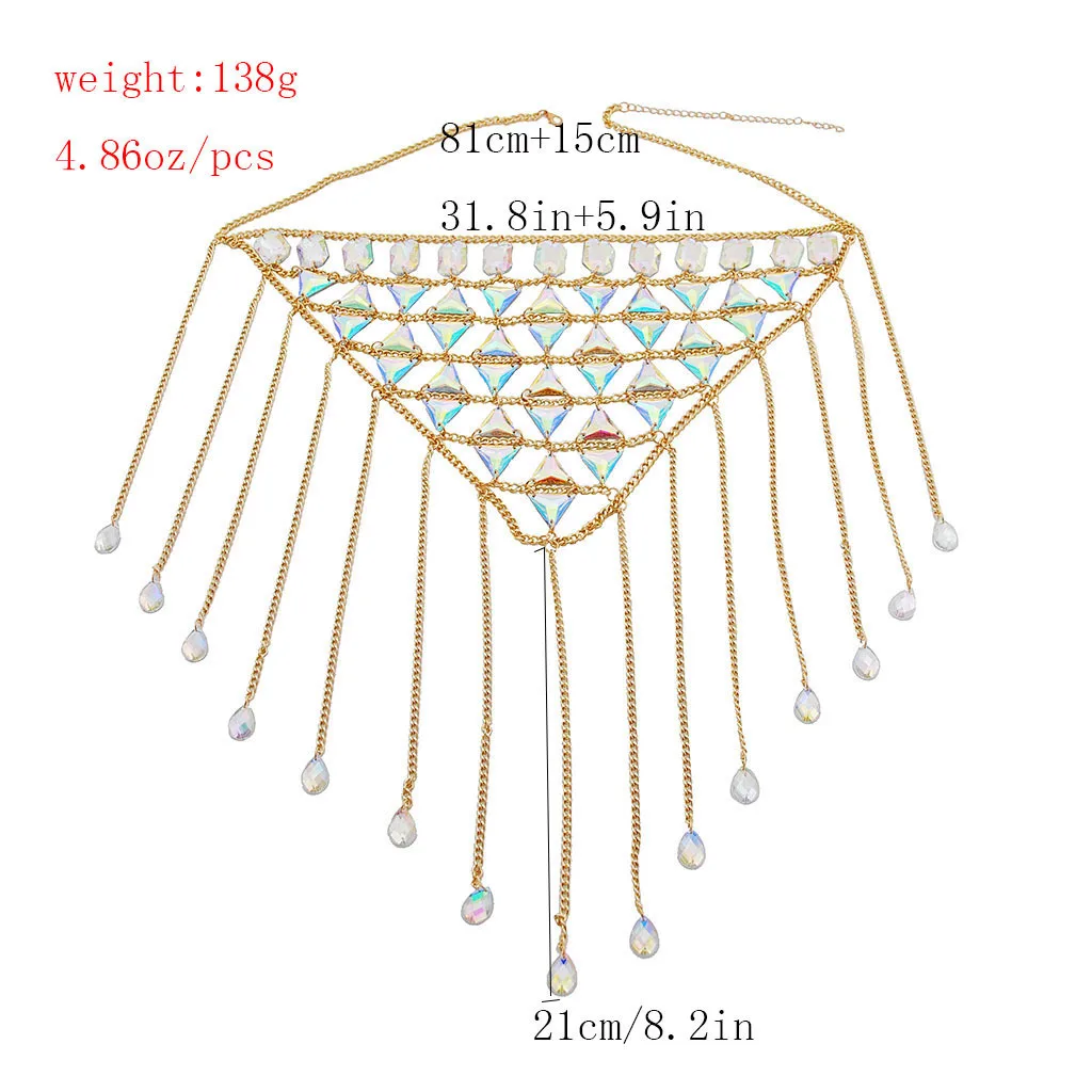 Пляжная мода, аксессуары, сексуальные Хрустальные Яркие ювелирные изделия, бюстгальтер, цепь для тела, пояс, цепь, как костюм
