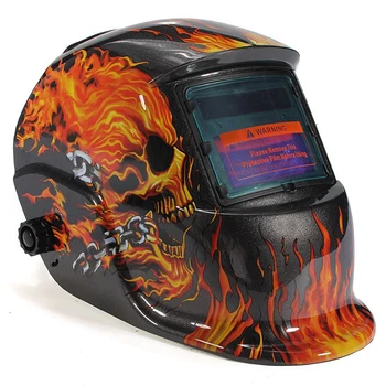 

New Automatic solar welding helmet welding solar welding mask Flame Skull