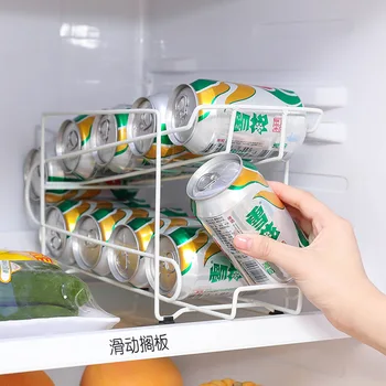 

Kitchen Cans Beer Tank Fridge Organizer Refrigerator Beverage Storage Box Wine Bottle Creative Estanteria Home Storage BE50SA