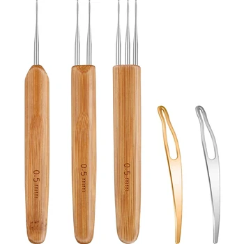 

Dreadlocks Tool,Includes 3 Pcs Dreadlocks Crochet,Hair Weaving Needle Crochet Hair Locking Tool for Braid Craft(0.5 mm)