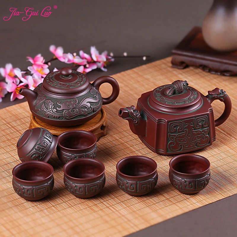 Jia Gui Luo Purple Clay Tea Pot Traditional Chinese Tea Set Tie Guan Yin Tea Teapot Tea Cup Retro Style H010 Teapots Aliexpress