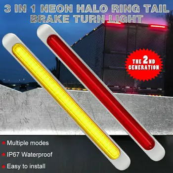 

Red Yellow Turn Signal Light Brake Strip Stop 10V-30V Truck Tail Light