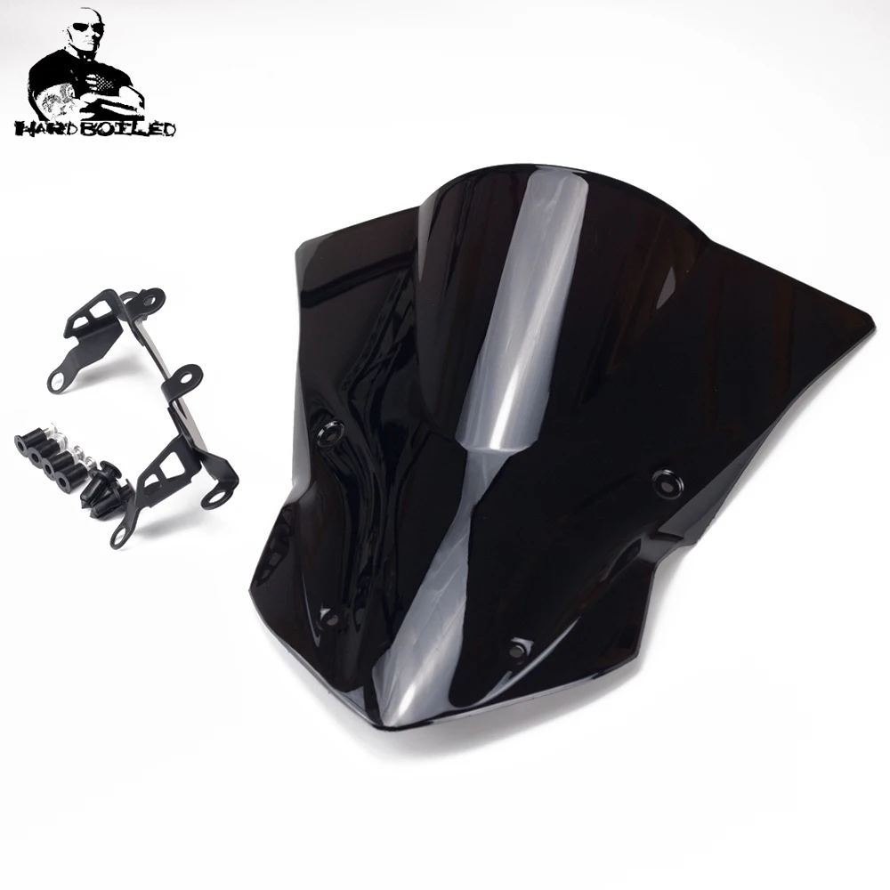 Motorcycle Accessories High Quality Windshield Windscreens Air Wind Deflector MOTO For Kawasaki Z900 Z 900 2017 2018 black (1)