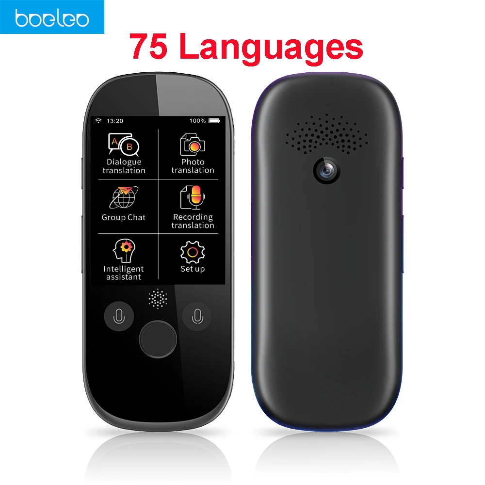 

Boeleo K1 Pro Photo Translation AI Smart Voice 77 Languages Real-time Face-to-Face WIFI 2.4''TFT 12MP Multi-function Translator