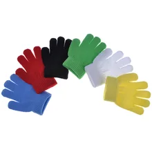 Полностью митенки для пальцев детские вязаные перчатки зимние теплые детские мягкие однотонные удобные для кожи