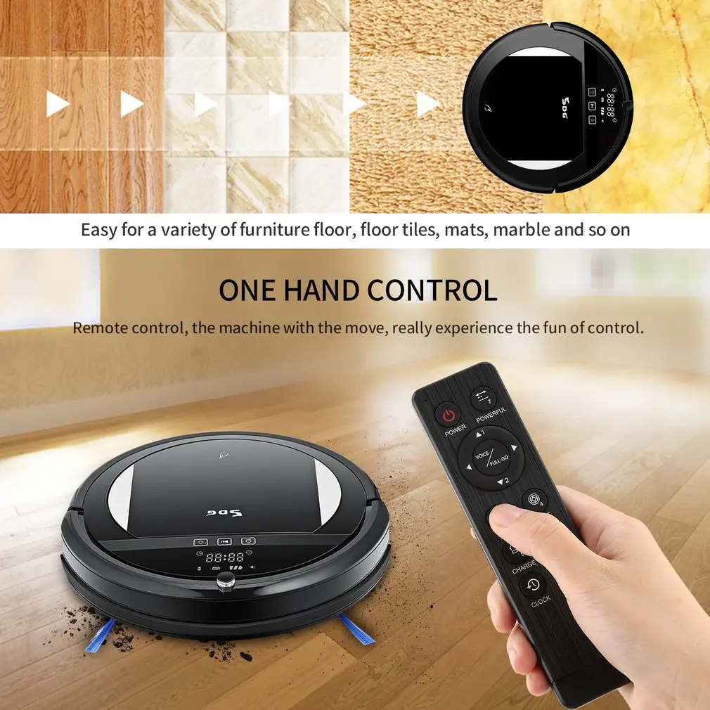  SDG Intelligent Robot Vacuum Cleaner for Fuzzy & Spot & Edge Cleaning Support Auto Cleaning & Moppi