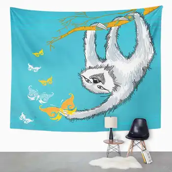 

Turquoise Tapestry Butterflies Tapestry For Bedroom Room Decor Wall Hanging Wall Art Tapestry Picnic Mat Beach Towel Bed Cover