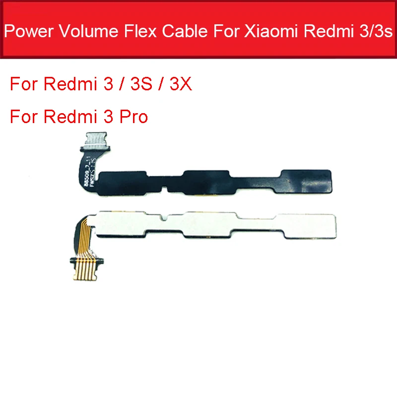 Кнопка питания и громкости для Xiaomi Redmi 3 3s 3x3 4 4A 4X5 5A 6 6A 7 7A K20 S2 Go Pro Plus аудио управление гибкий ленточный кабель